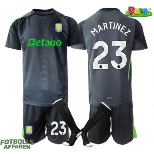 Aston Villa Emiliano Martinez #23 Målvakt Hemmaställ Barn 2025-26 Kortärmad (+ Korta byxor)